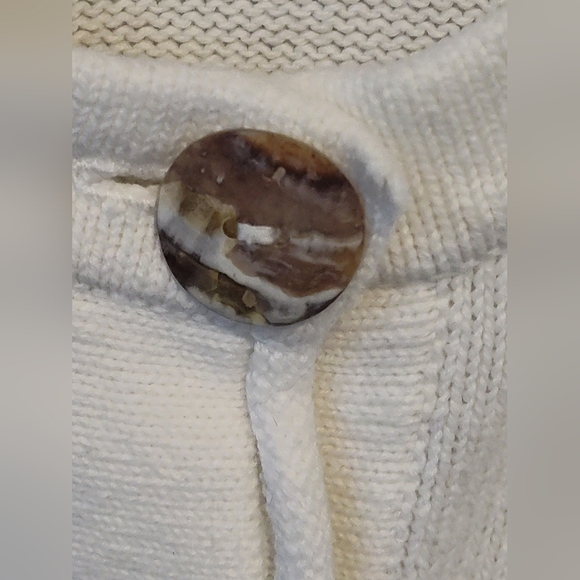 Lulu-B Women's Cream Button Up Sweater | Long Sleeve | Large - Picture 4 of 7